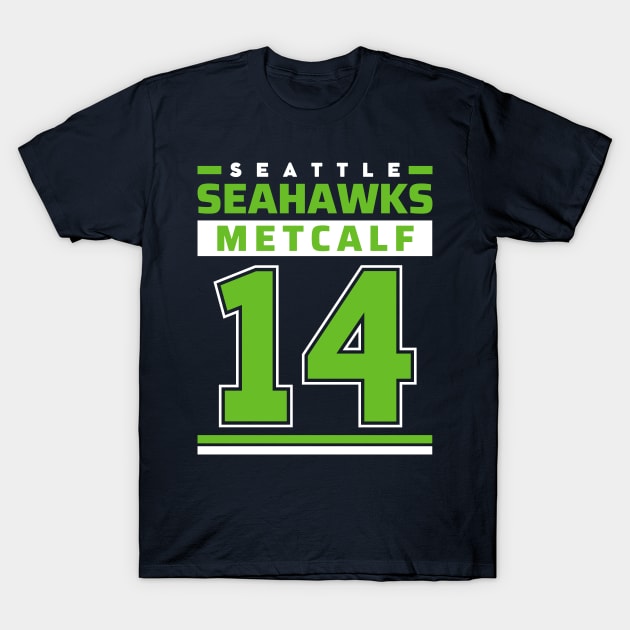 Seattle Seahawks Metcalf 14 Edition Varsity 2 T-Shirt by ENTIN 